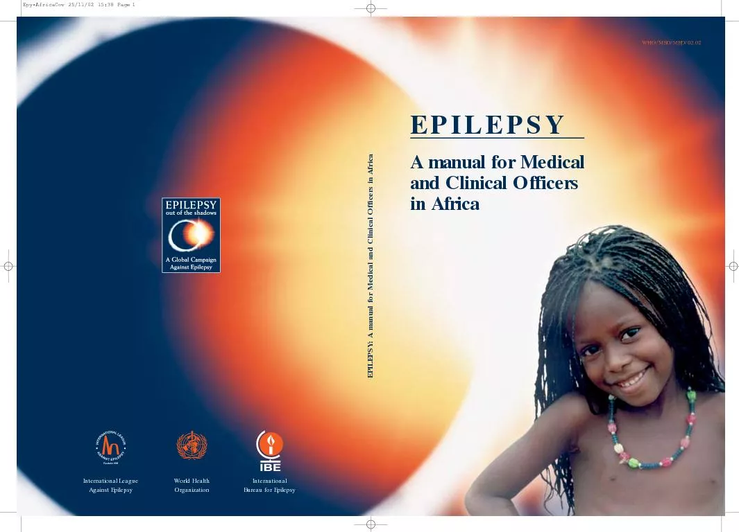 EPILEPSY: Amanual for Medical and Clinical Officers in Africa