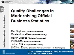 Quality Challenges in Modernising Official Business Statist