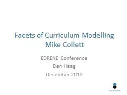 Facets of Curriculum Modelling