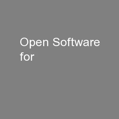 Open Software for