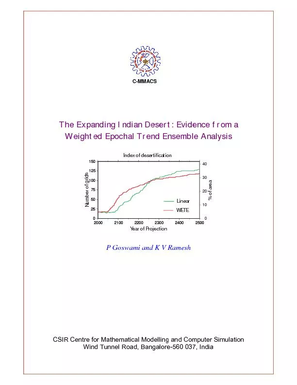 The Expanding Indian Desert: Evidence from a Weighted Epochal Trend En