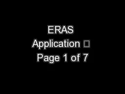 ERAS Application – Page 1 of 7