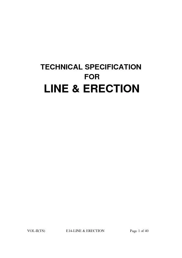 LINE & ERECTION                            Page