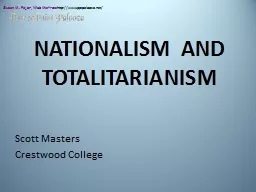 NATIONALISM AND TOTALITARIANISM