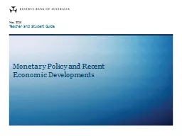 Monetary Policy and Recent Economic Developments