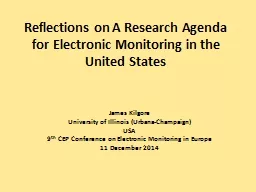 Reflections on A Research Agenda for Electronic Monitoring