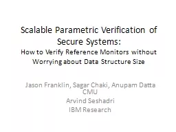 Scalable Parametric Verification of Secure Systems: