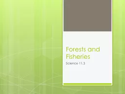 Forests and Fisheries