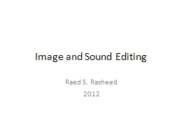 Image and Sound Editing