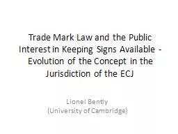 Trade Mark Law and the Public Interest in Keeping Signs Ava