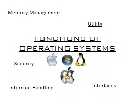 FUNCTIONS OF OPERATING SYSTEMS
