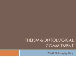 Theism &Ontological Commitment