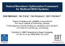 Robust Monotonic Optimization Framework