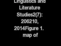 Linguistics and Literature Studies2(7): 206210, 2014Figure 1.  map of