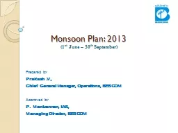 Monsoon Plan: 2013