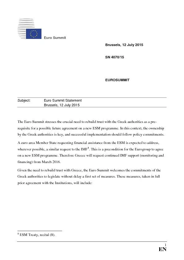 Subject:Euro Summit Statement