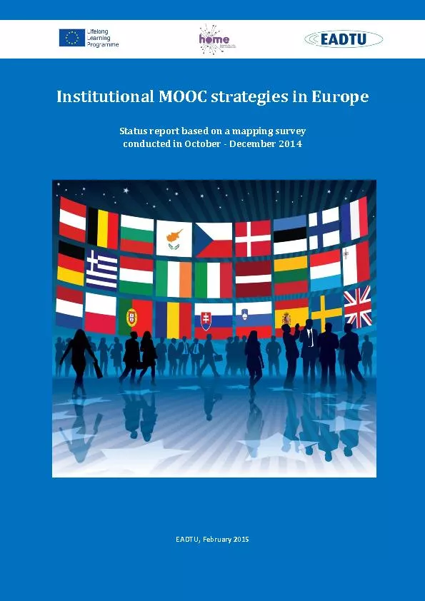 Institutional MOOC strategies in Europe