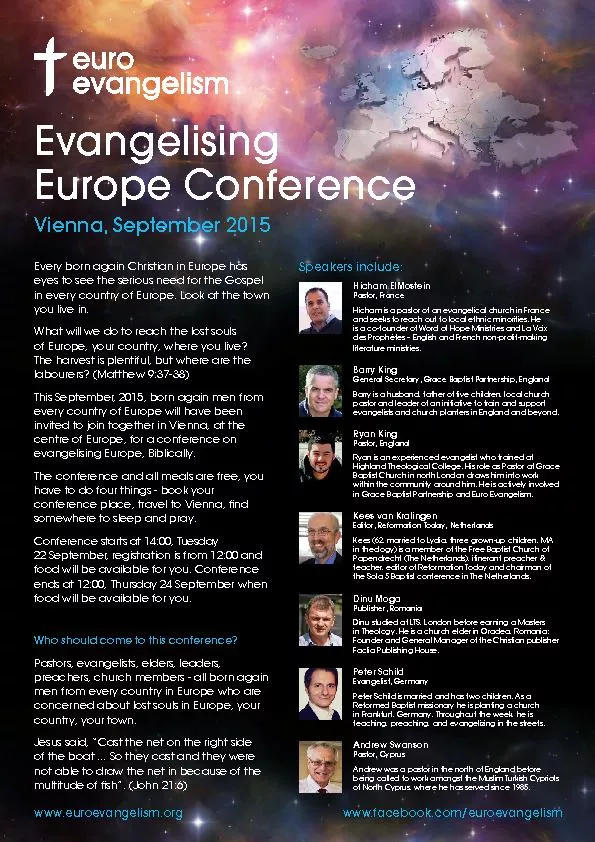 Evangelising Europe ConferenceVienna, September 2015