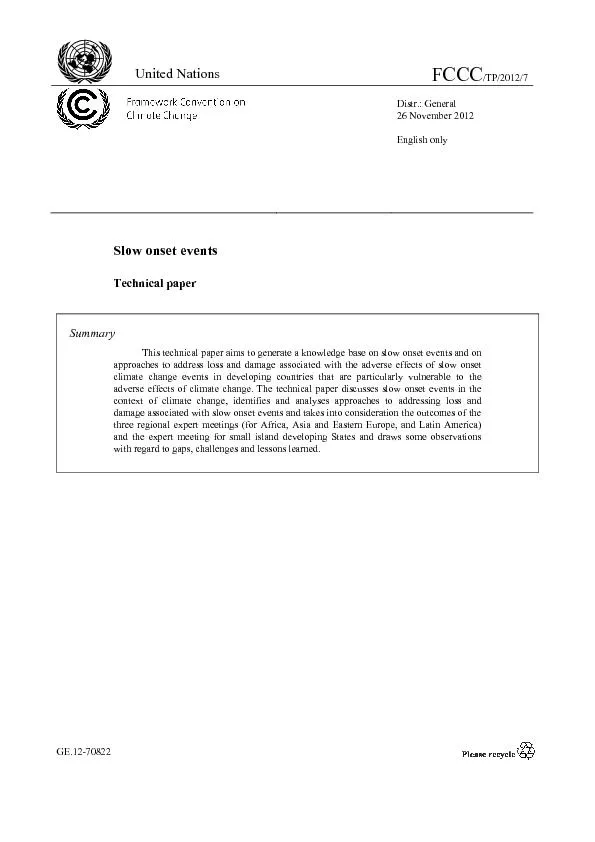 GE.12-70822   Slow onset events  Technical paper