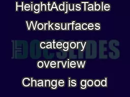 HeightAdjusTable Worksurfaces category overview  Change is good