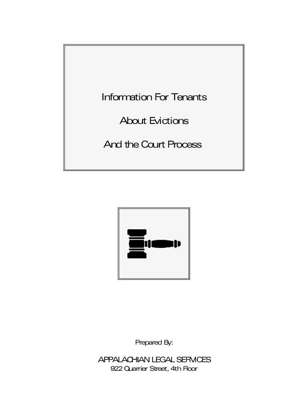 Information For TenantsAbout EvictionsAnd the Court Process
