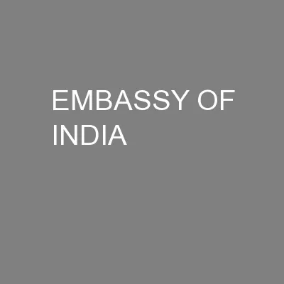 EMBASSY OF INDIA