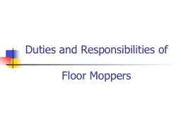 Duties and Responsibilities of