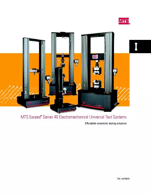 Series 40 Electromechanical Universal Test Systems