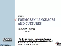 Formosan languages and Cultures