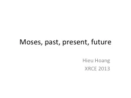 Moses, past, present, future