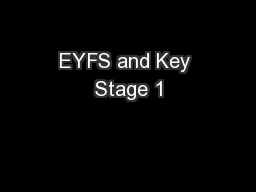 EYFS and Key Stage 1