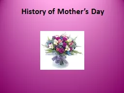 History of Mother’s Day
