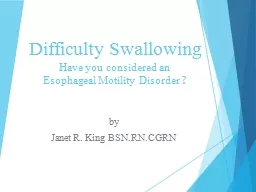 Difficulty Swallowing