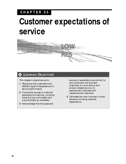 o say that expectations are reference points against which service del