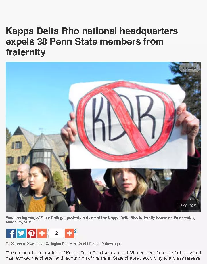 Penn State's chapter of Kappa Delta Rho fraternity lost its recognitio