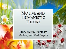 Motive and Humanistic Theory