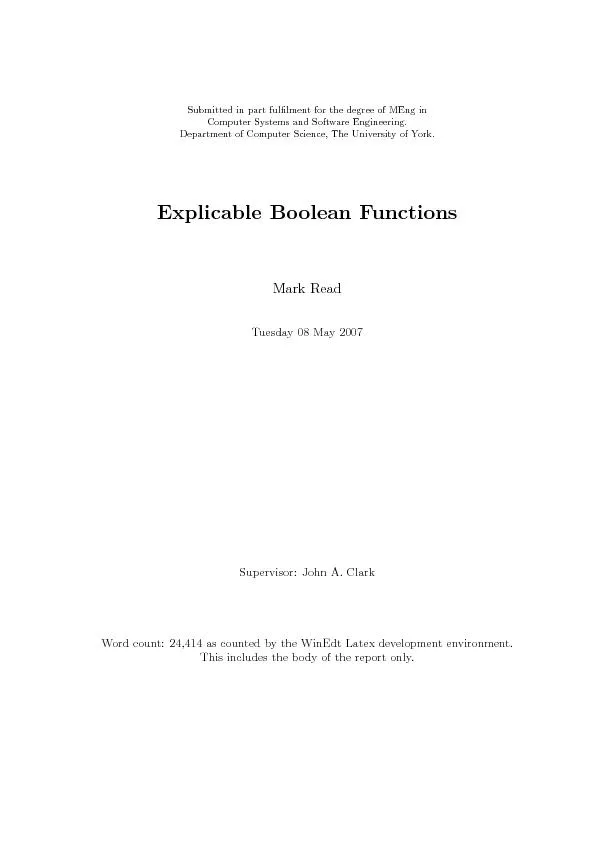 ExplicableBooleanFunctions
