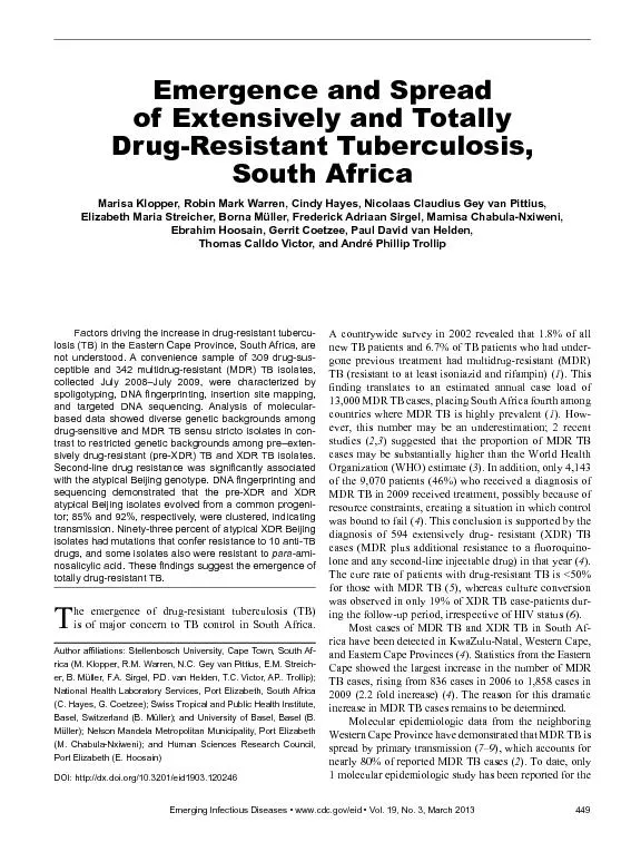 Factors driving the increase in drug-resistant tubercu
