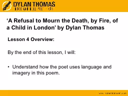 ‘A Refusal to Mourn the Death, by Fire, of a Child in Lon