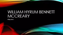 William Hyrum Bennett McCreary