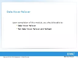 Data Mover Failover