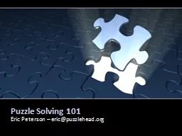 Puzzle Solving 101