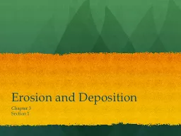 Erosion and Deposition