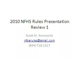2010 NFHS Rules Presentation