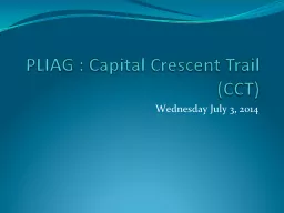 PLIAG : Capital Crescent Trail