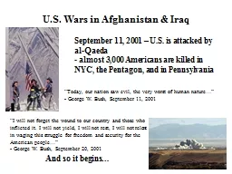 U.S. Wars in Afghanistan & Iraq