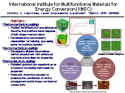International Institute for Multifunctional Materials for E