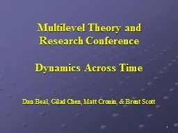 Multilevel Theory and Research Conference