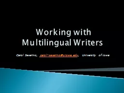 Working with Multilingual Writers