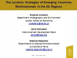 The Location Strategies of Emerging Countries